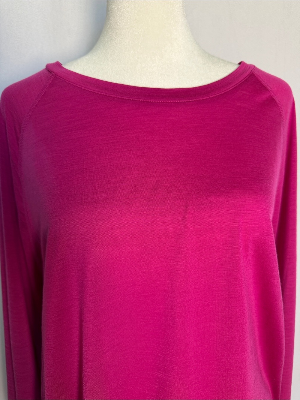 NEW Smartwool Women’s Merino Sport 120 Long Sleeve Base Layer Top Size L Fuchsia - Picture 2 of 7